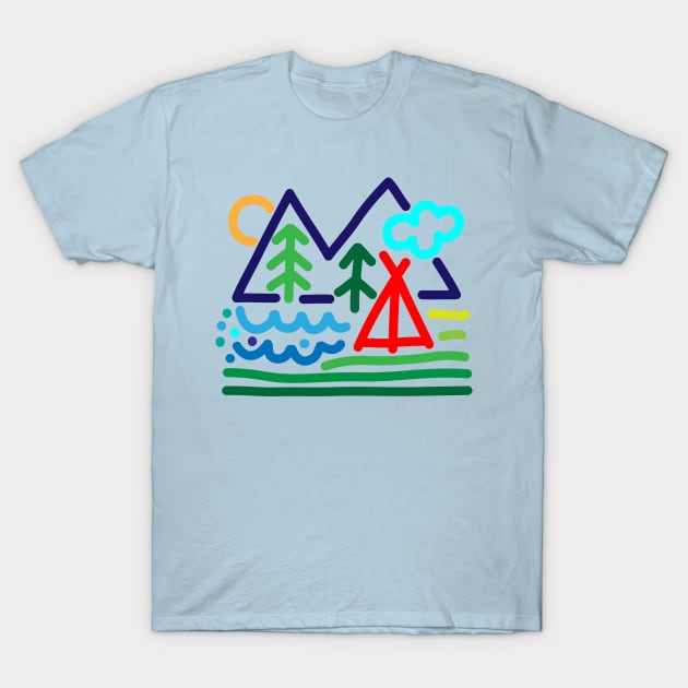 Camp Sign Area T-Shirt by AVEandLIA